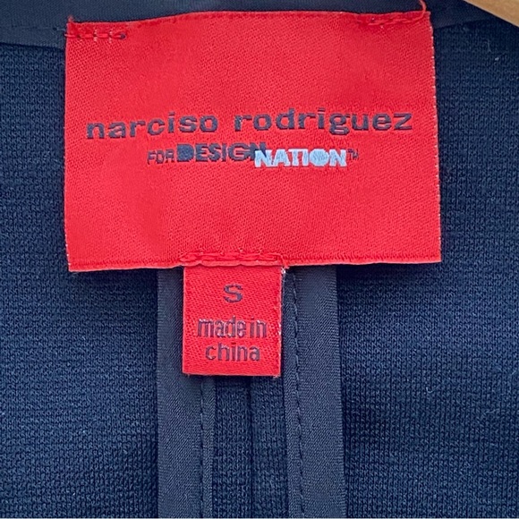 NARCISCO RODRIGUEZ Design Nation Black Snap Front Cropped Jacket Blazer Size S - Picture 3 of 6